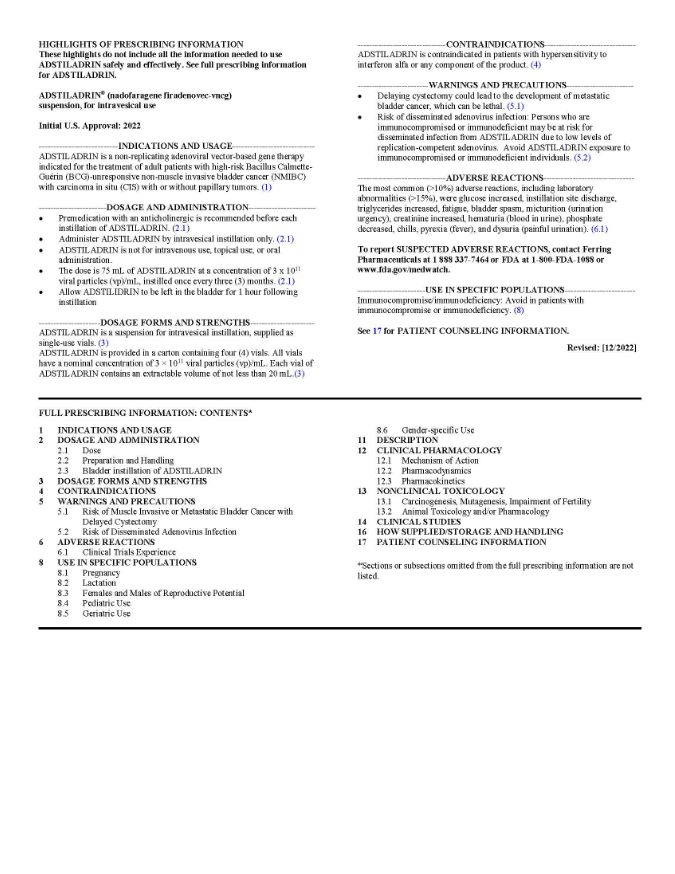 Downloadable ADSTILADRIN prescribing information