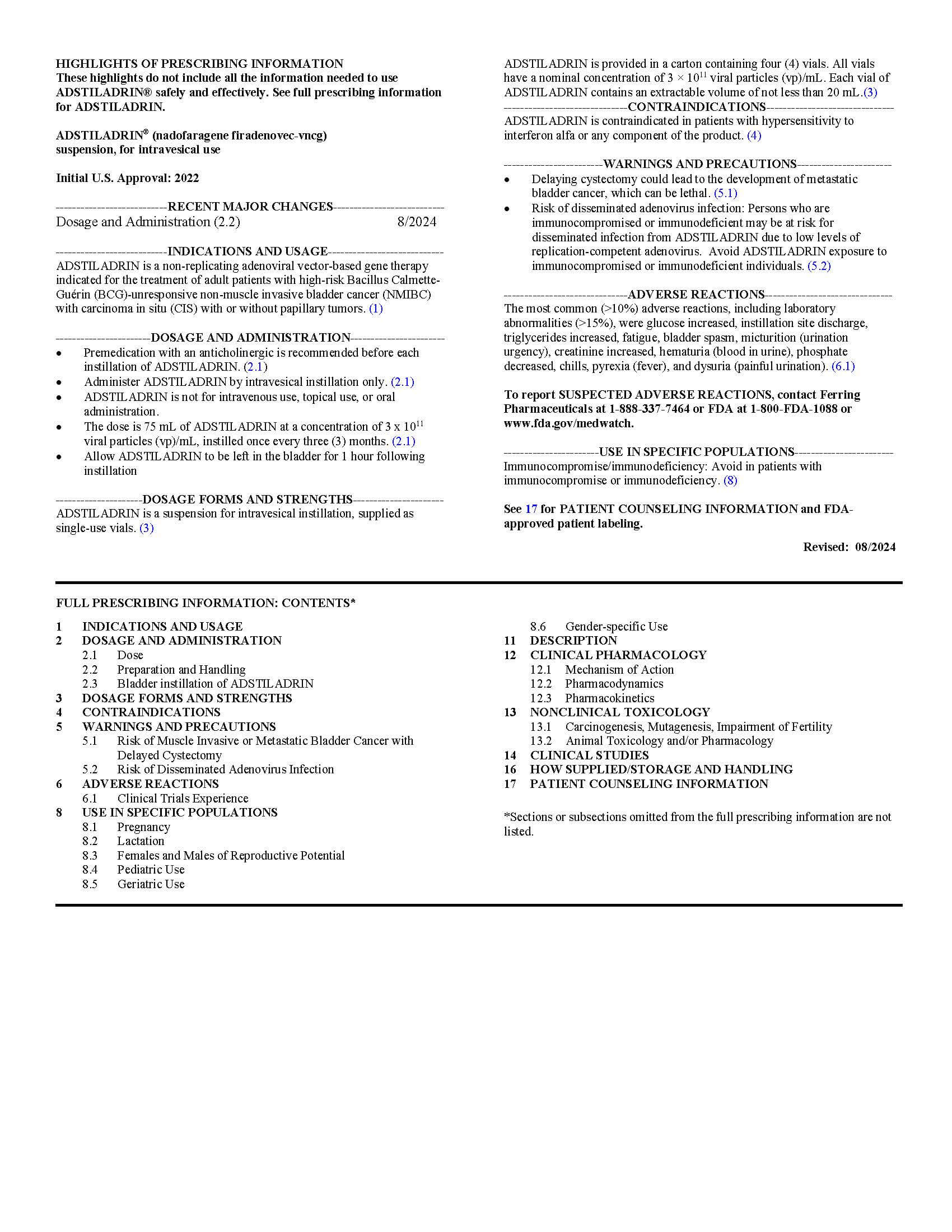 ADSTILADRIN Prescribing Information